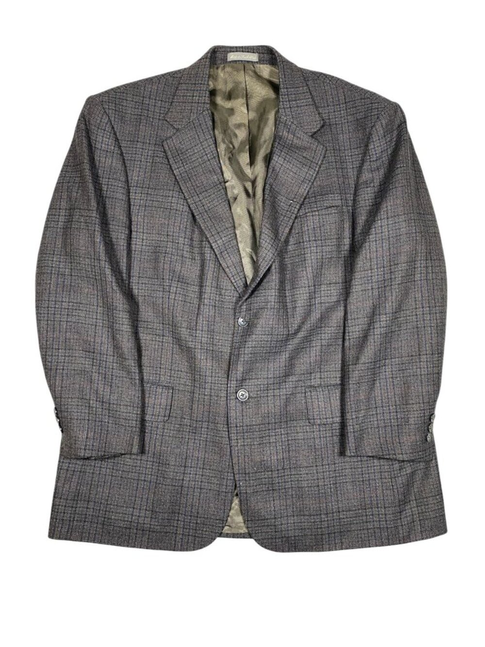 Oscar de la Renta Mens Lambswool Sport Coat 46R Gray Plaid Blazer South Africa